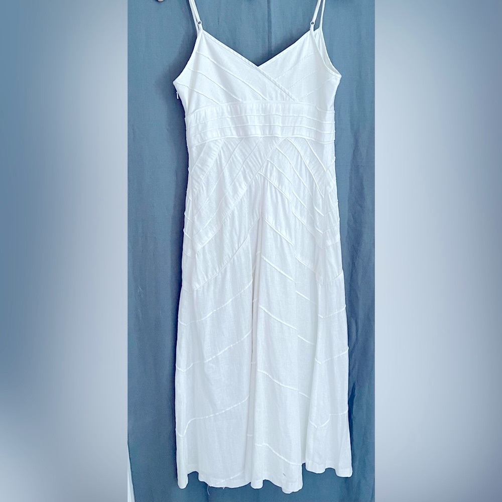 JONES NEW YORK Elegant White Linen Dress - Picture 5 of 5